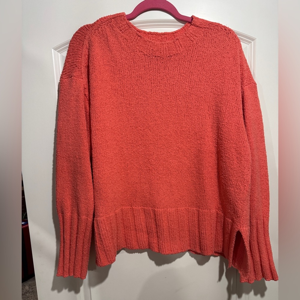 J. Crew Coral-Orange Crewneck Sweater